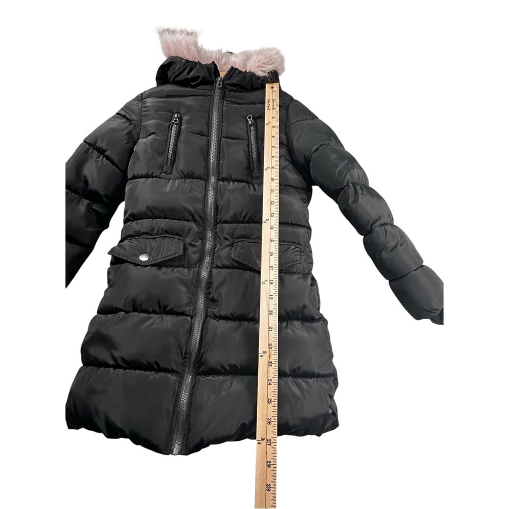 Arctic Squad Kids Puffer Jacket – Size 12 – Black with Faux Fur Hood pre-loved - Picture 3 of 12